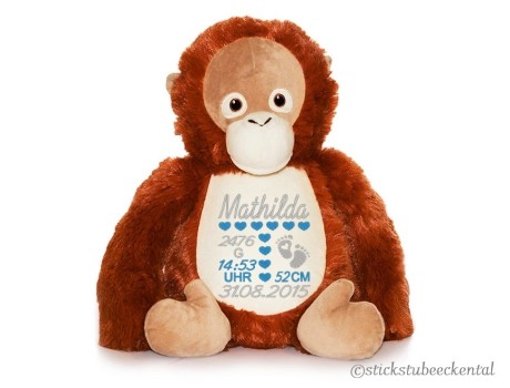 Stofftier Orang-Utan besticken lassen